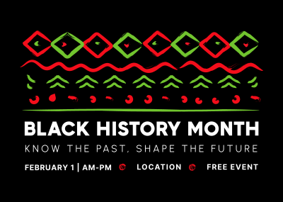 Black History Month Pattern Postcard Image Preview