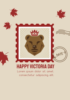 Victoria Day Bear Stamp Poster Image Preview