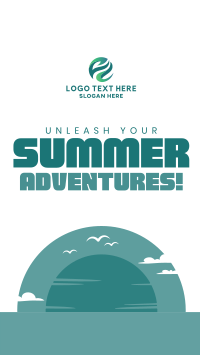 Minimalist Summer Adventure TikTok Video Design
