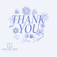 Floral Thank You Linkedin Post Image Preview