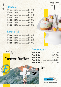 Easter Buffet Menu Design