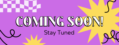 Coming Soon Curly Lines Facebook cover Image Preview