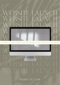 Minimalist Website Launch Poster Image Preview