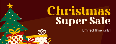 Christmas Super Sale Facebook cover Image Preview