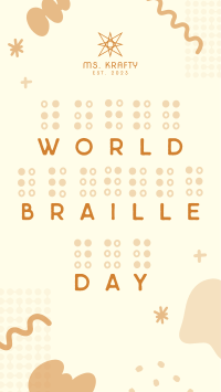Braille Day Doodle Facebook Story Design