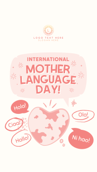 World Mother Language Facebook Story Design