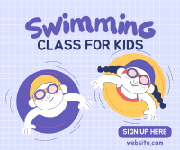 Let's Learn to Swim Facebook Post Design