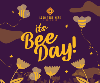 Happy Bee Day Garden Facebook Post Design