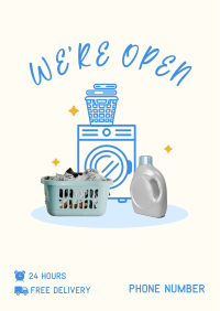 Laundry Shop Launch Flyer Image Preview