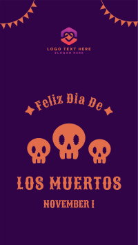 Dias De Los Muertos Greeting Facebook Story Preview