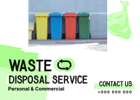 Waste Disposal Management Postcard Image Preview