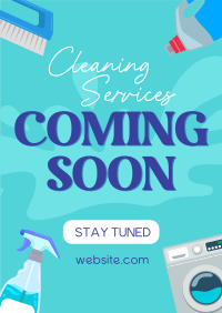 Coming Soon Cleaning Services Poster Image Preview