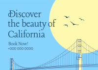 Golden Gate Bridge Postcard Design