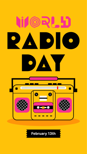 Radio Day Retro Instagram story Image Preview