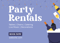 Party Services Postcard Design