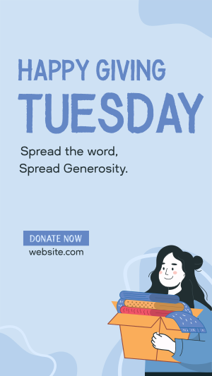 Spread Generosity Instagram story