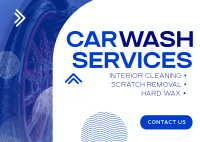 Minimal Car Wash Service Postcard Image Preview