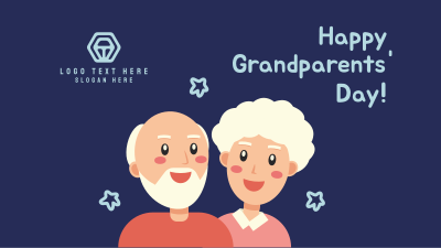 Grandparents Day Illustration Greeting Facebook event cover Image Preview