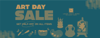 Art Materials Sale Facebook cover Image Preview