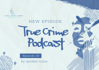 True Crime Podcast Postcard Design