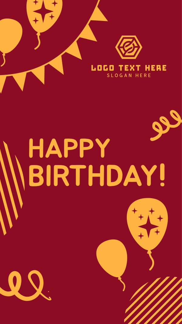 Quirky Happy Birthday  Facebook Story Design Image Preview