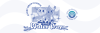 Cartoon Water Day Twitter Header Image Preview