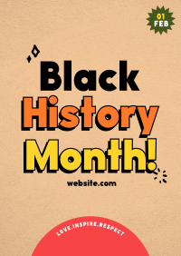 Funky Black History Poster Image Preview