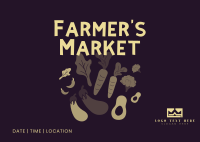 Farmers Market Postcard Image Preview