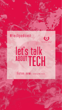 Glass Effect Tech Podcast Facebook story Image Preview