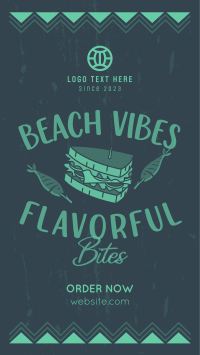 Flavorful Bites at the Beach YouTube Short Design