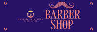 Classic Barber Shop Opening Twitter Header Image Preview