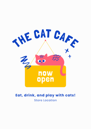 Cat Cafe Flyer Image Preview