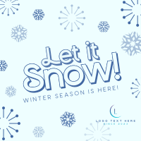 Let It Snow Winter Greeting Linkedin Post Image Preview
