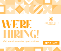 Abstract Pattern We're Hiring Facebook Post Design