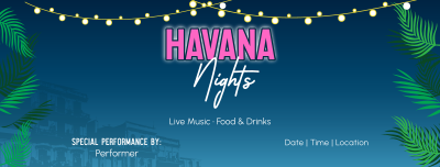 Havana Nights Facebook cover Image Preview