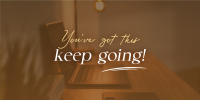 Keep Going Motivational Quote Twitter Post Design