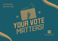 Your Vote Matters Postcard Image Preview