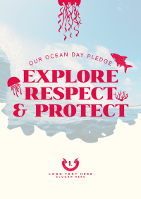 Ocean Day Pledge Flyer Design