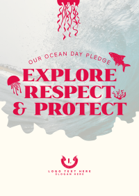 Ocean Day Pledge Flyer Image Preview