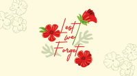 Anzac Day Poppy Flowers Zoom background Image Preview