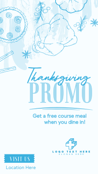 Hey it's Thanksgiving Promo Facebook Story Design