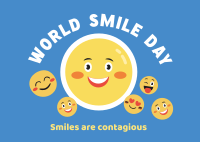 Emoticons Smile Day Postcard Design