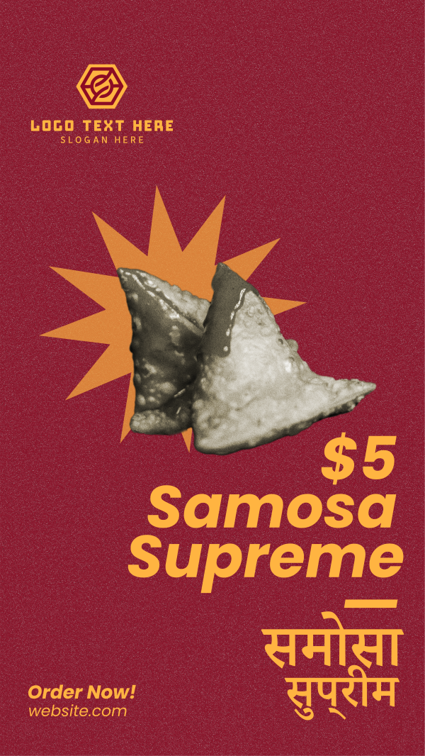 Supreme Samosa Instagram Story Design Image Preview