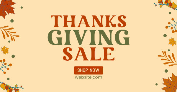 Warm Thanksgiving Facebook Ad Design Image Preview