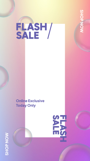 Flash Sale Bubbles Instagram story Image Preview