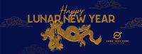 Lunar Year Chinese Dragon Facebook cover Image Preview