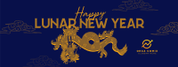 Lunar Year Chinese Dragon Facebook Cover Design