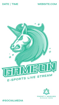 Unicorn Gaming Livestream TikTok Video Image Preview