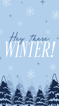 Hey There Winter Greeting TikTok video Image Preview