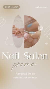 Elegant Nail Salon Services Facebook Story Design